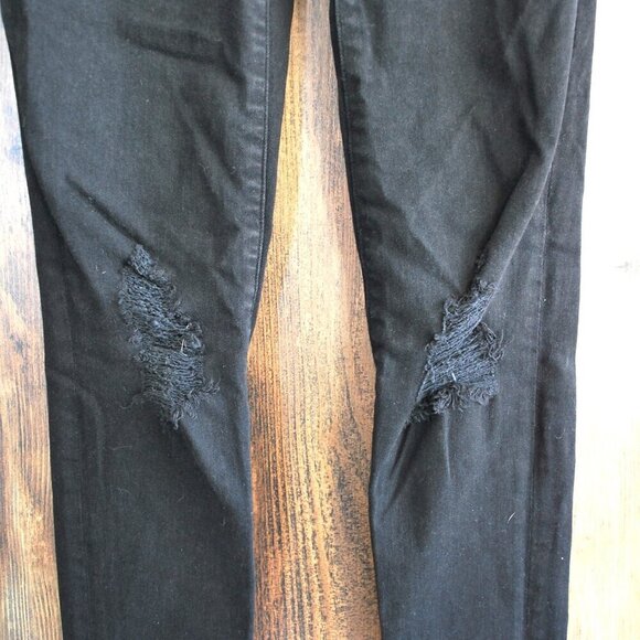 American Eagle Distressed Next Leven Stretch Super Hi Rise Jegging Jeans 000 - Picture 4 of 10